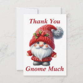 Kerstmis Gnome Dank u kaart