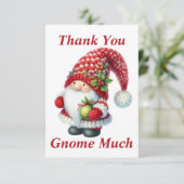 Kerstmis Gnome Dank u kaart (Staand voorkant)