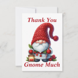 Kerstmis Gnome Dank u kaart