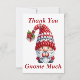 Kerstmis Gnome Dank u kaart