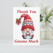 Kerstmis Gnome Dank u kaart (Staand voorkant)