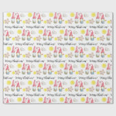 Kerstmis Gnome In Liefde Waterverf Handgeschilderd Cadeaupapier (Vlak)