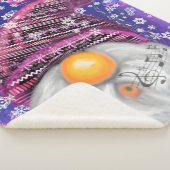 Kerstmis Gnome in Paarse Pet Baby Sherpa Deken (3/4)