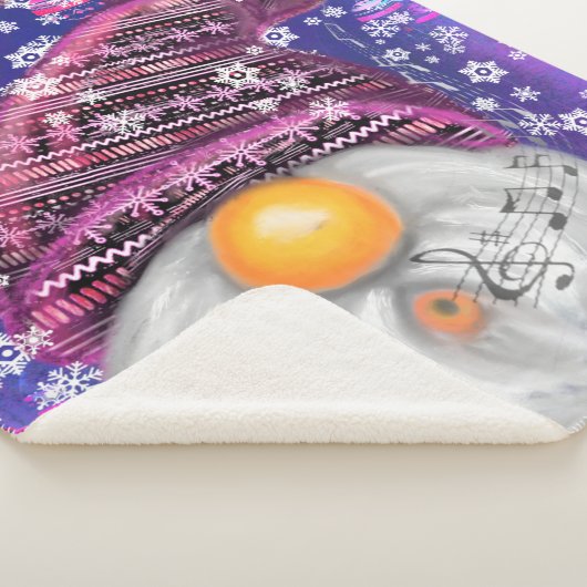 Kerstmis Gnome in Paarse Pet Baby Sherpa Deken (3/4)