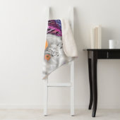 Kerstmis Gnome in Paarse Pet Baby Sherpa Deken (In situ)