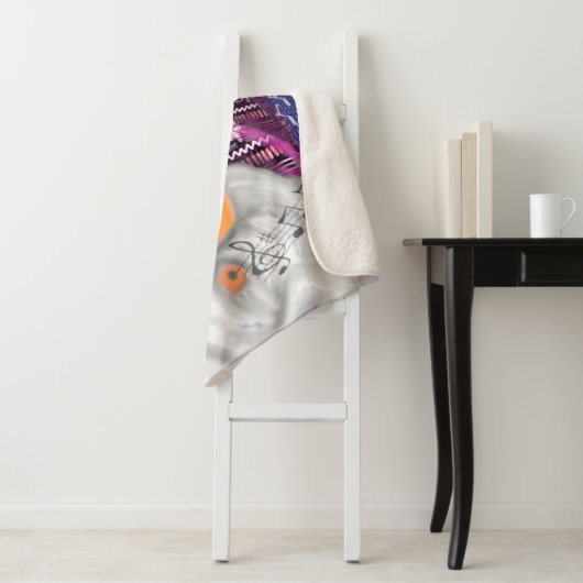 Kerstmis Gnome in Paarse Pet Baby Sherpa Deken (In situ)