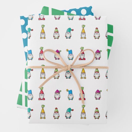 Kerstmis | Gnome | Inpakpapier Vel (In situ)