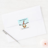 Kerstmis Gnome Persoonlijke feestdag Vierkante Sticker (Envelop)
