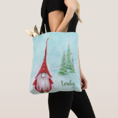 Kerstmis Gnome Persoonlijke Whimsical-Canvas tas (Dichtbij)