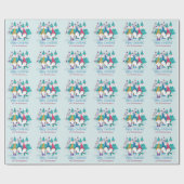 Kerstmis Gnome Schattige en Kleurrijk Gepersonalis Cadeaupapier (Vlak)