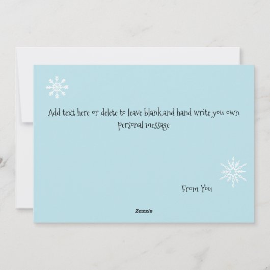 Kerstmis Gnome Sneeuwman Schattige Feestdagenkaart (Achterkant)