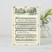 Kerstmis, Gods rust Ye Vrolijke Heren  Feestdagenkaart (Staand voorkant)