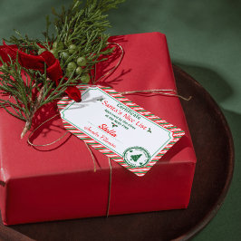 Kerstmis Goede Lijst Elfen Goedgekeurd Certificaat Cadeaulabel