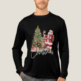 Kerstmis goedgekeurd-prettig kerstfeest Tri-Blend shirt