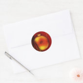 Kerstmis Gold Bauble Red Background Sticker (Envelop)