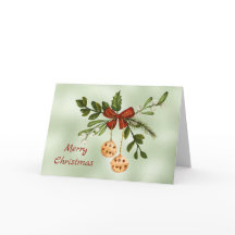 Kerstmis Gold Baubles Green-Waterverf