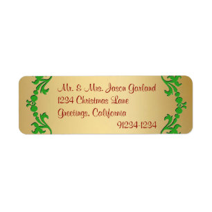 Kerstmis Gold Foil Kijk terug op de labels voor he