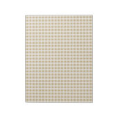 Kerstmis Gold Gingham Check Patroon Notitieblok (Linkerzijde)