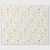 Kerstmis - Gold Shimmer Xmas Pattern - WHV Cadeaupapier (Vlak)
