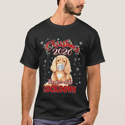 Kerstmis - Golden Cocker Spaniel Dog Quarantine 20 T-shirt (Voorkant)