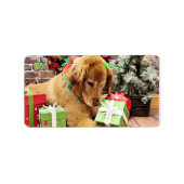 Kerstmis - Golden Retriever - Addison Etiket (Voorkant)