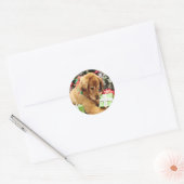 Kerstmis - Golden Retriever - Addison Ronde Sticker (Envelop)