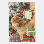 Kerstmis - Golden Retriever - Addison Theedoek (Verticaal)