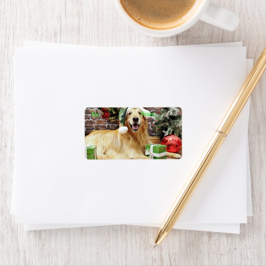 Kerstmis - Golden Retriever - Conor Etiket (Insitu)
