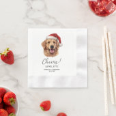 Kerstmis Golden Retriever Hond Gepersonaliseerde P Servet (Insitu)