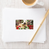 Kerstmis - Golden Retriever - Hudson Etiket (Insitu)