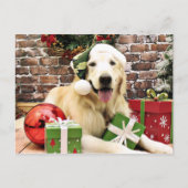 Kerstmis - Golden Retriever - Hudson Feestdagenkaart (Voorkant)