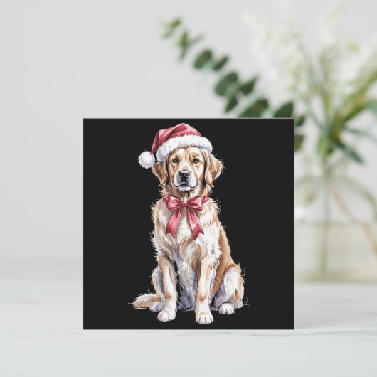 Kerstmis Golden Retriever Liefhebber Hond Mama  Feestdagenkaart (Staand voorkant)