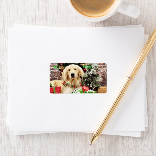 Kerstmis - Golden Retriever - Ozzy Etiket (Insitu)