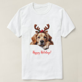 Kerstmis Golden Retriever rendieren T-shirt
