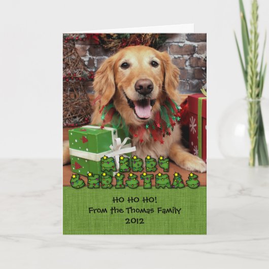 Kerstmis - Golden retriever - Sidney Feestdagen Kaart (Voorkant)