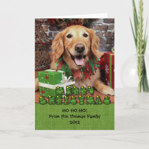 Kerstmis - Golden retriever - Sidney Feestdagen Kaart
