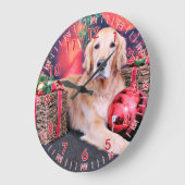Kerstmis - Golden Retriever - Sky Grote Klok (Hoek)