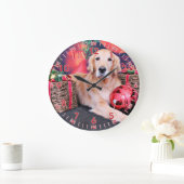 Kerstmis - Golden Retriever - Sky Grote Klok (Huis)