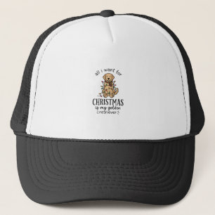 Kerstmis Golden Retriever Wenslijst Ontwerp Trucker Pet