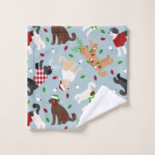 Kerstmis: Goldendole Labradoodle Bath-handdoekset Bad Handdoek (Wasdoekje)