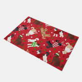 Kerstmis Goldendole Labradoodle Deurmat (Schuin)