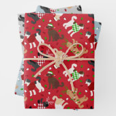 Kerstmis Goldendole Labradoodle Inpakpapier Vel (In situ)