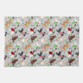 Kerstmis Goldendole Labradoodle Kitchen Towel Theedoek (Horizontaal)
