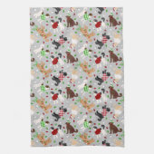 Kerstmis Goldendole Labradoodle Kitchen Towel Theedoek (Verticaal)