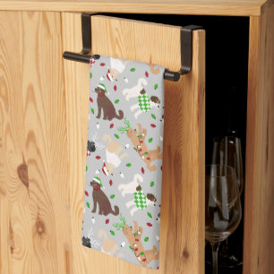 Kerstmis Goldendole Labradoodle Kitchen Towel Theedoek