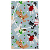 Kerstmis Goldendole Labradoodle Small Gift Bag Klein Cadeauzakje (Achterkant)