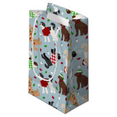 Kerstmis Goldendole Labradoodle Small Gift Bag Klein Cadeauzakje (Voorkant Gekanteld)