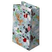 Kerstmis Goldendole Labradoodle Small Gift Bag Klein Cadeauzakje (Achterkant Gekanteld)