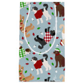 Kerstmis Goldendole Labradoodle Small Gift Bag Klein Cadeauzakje (Voorkant)