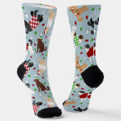 Kerstmis Goldendole Labradoodle Socks Sokken (Gebogen)
